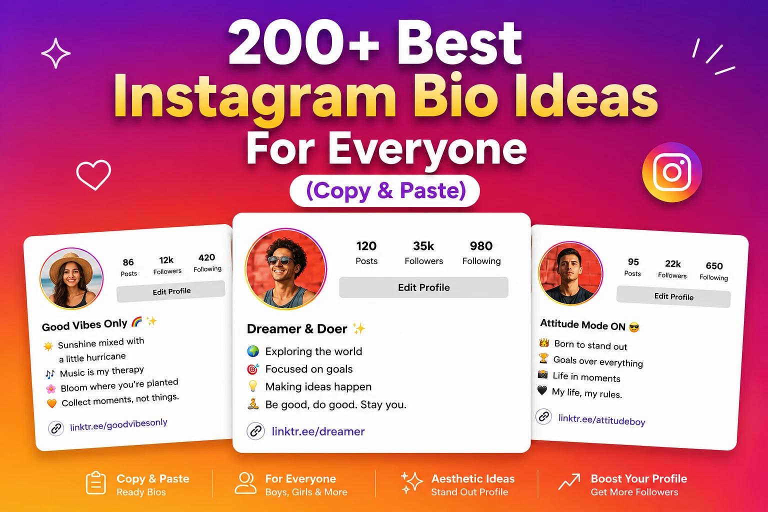 Über 200 beste Instagram-Bio-Ideen für alle (Kopieren und Einfügen)