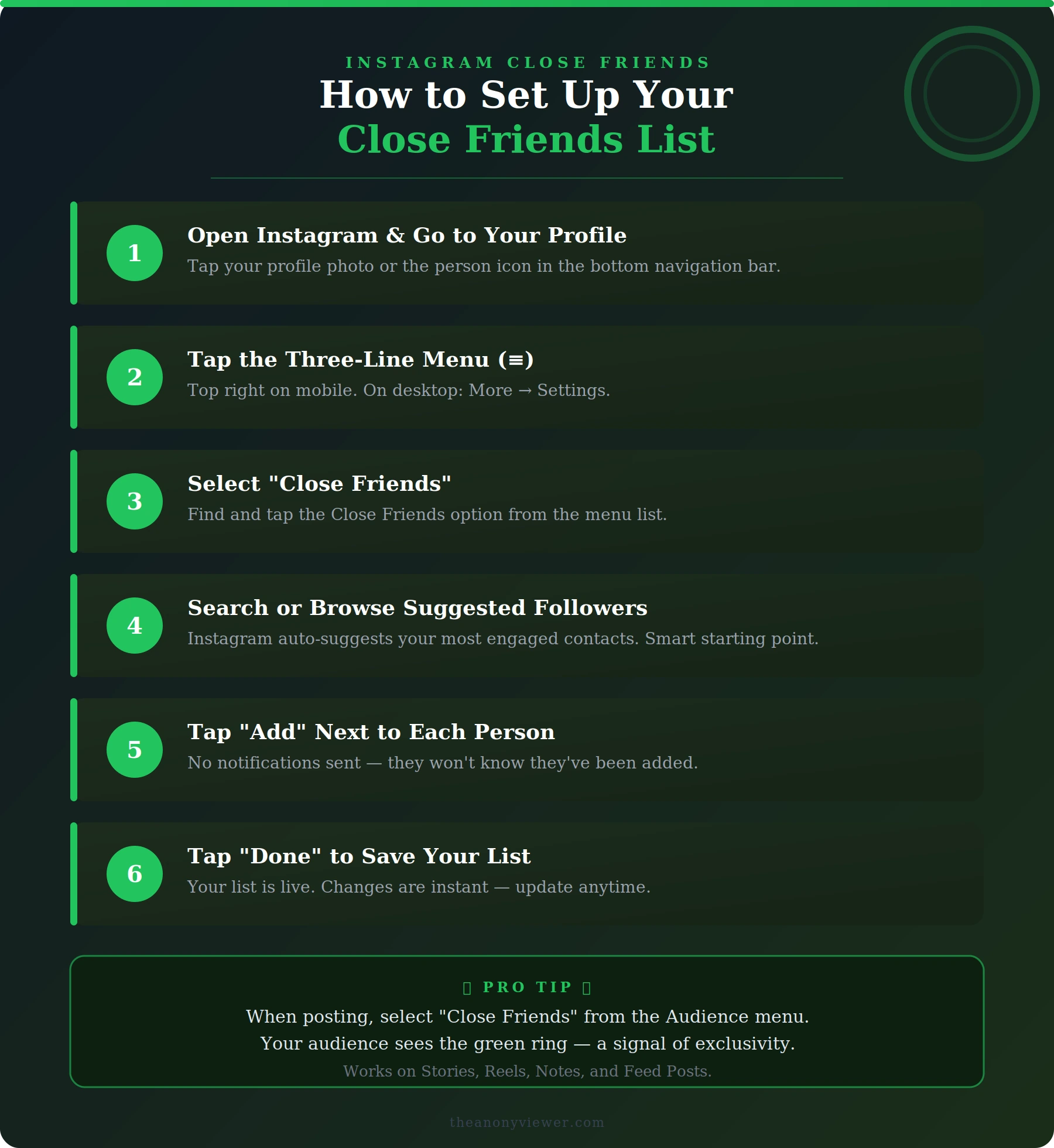 Step-by-step guide to creating and managing your Instagram Close Friends list