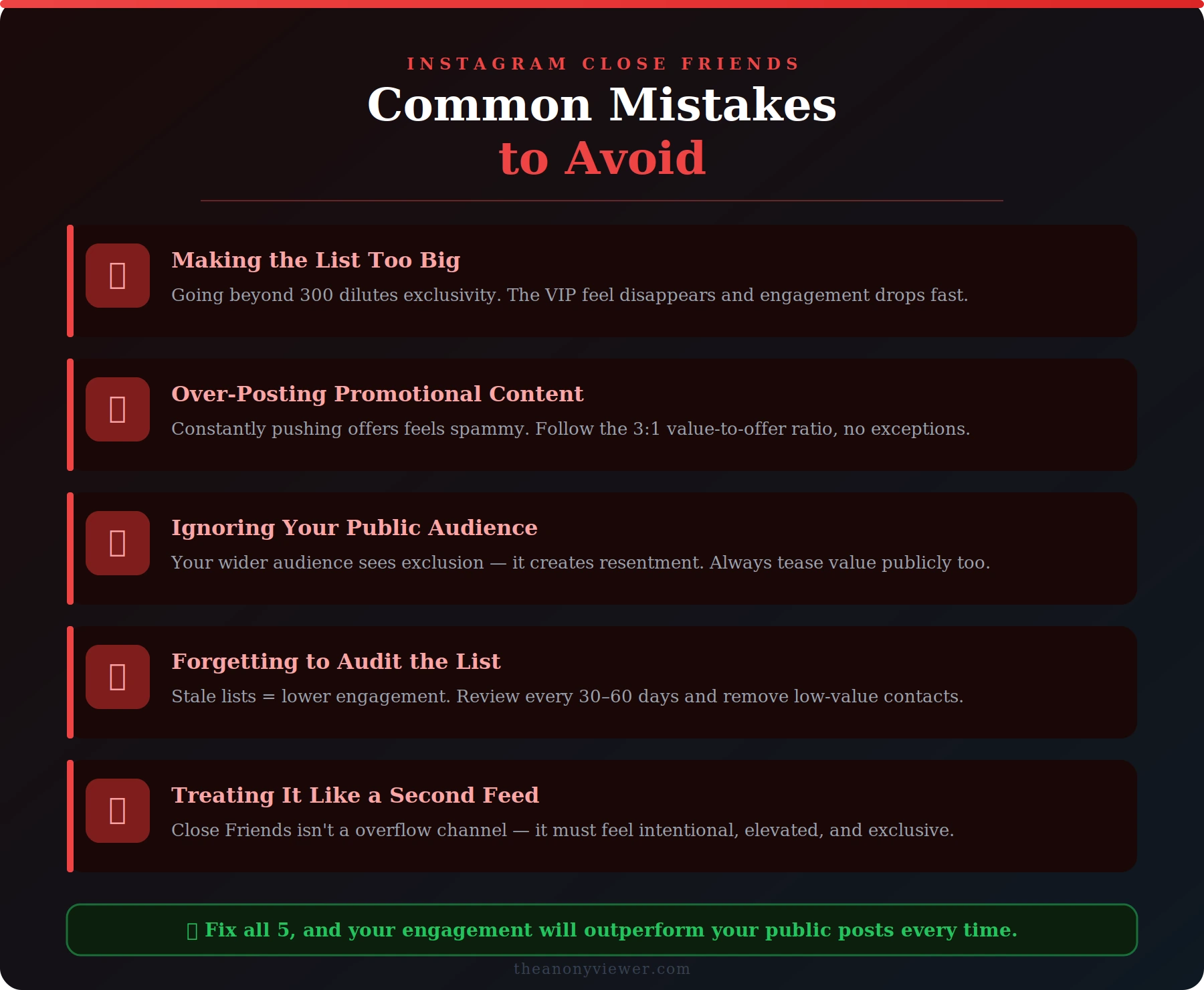 5 common Instagram Close Friends mistakes to avoid for better engagement