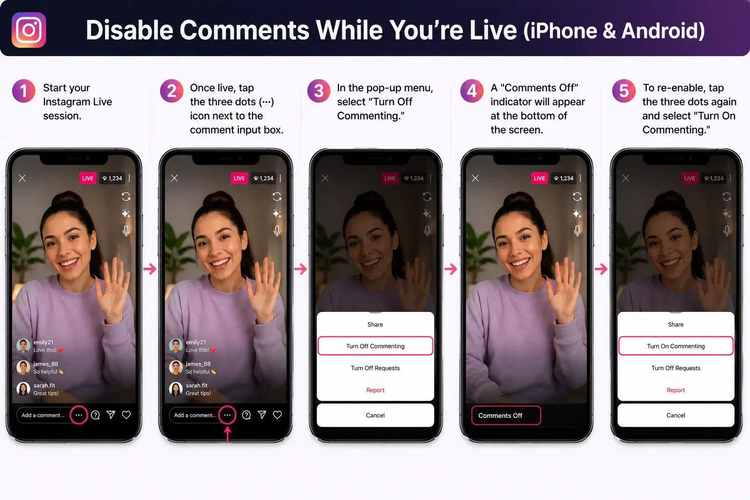 Disable Comments While You&rsquo;re Live (iPhone & Android)