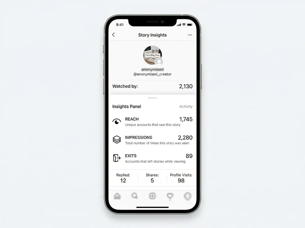 Instagram story viewer list swipe-up interface with top viewer highlighted